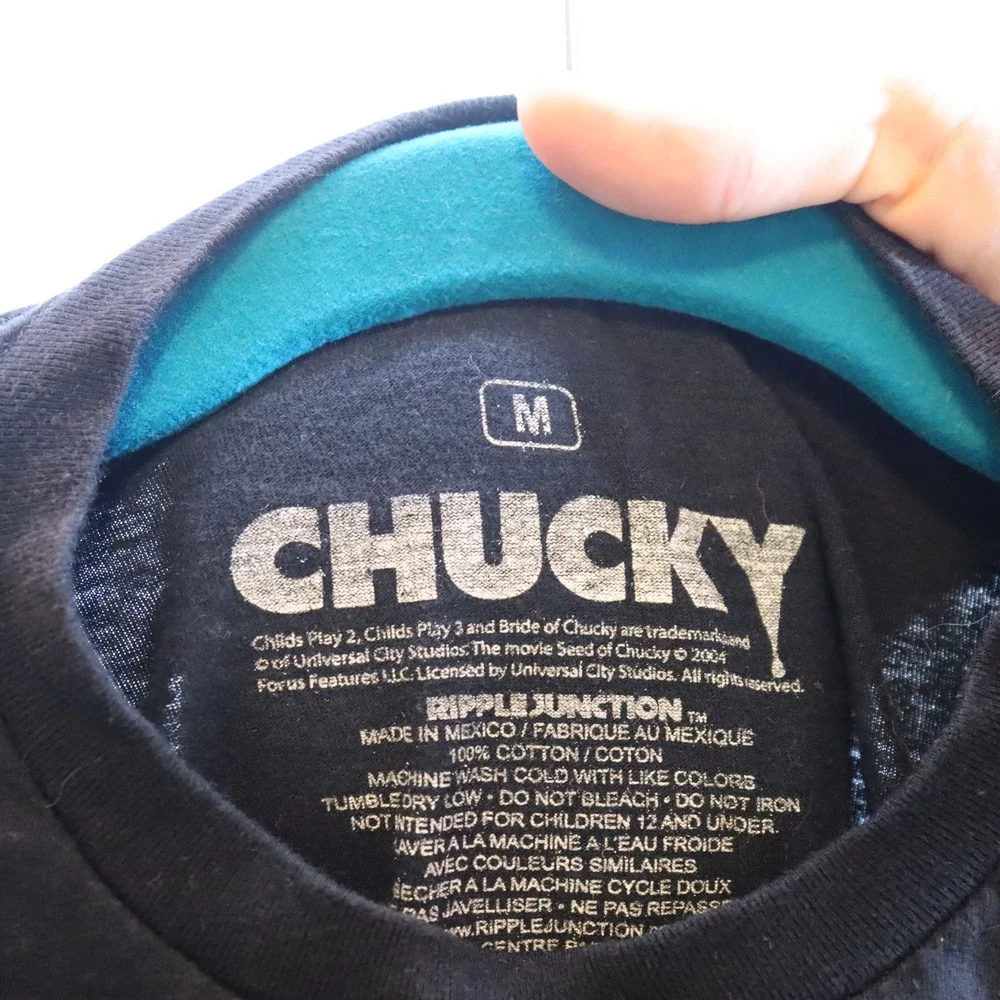 Ripple Junction Chucky Graphic‎ Tee Mens Medium Black Excellent Horror 19x27